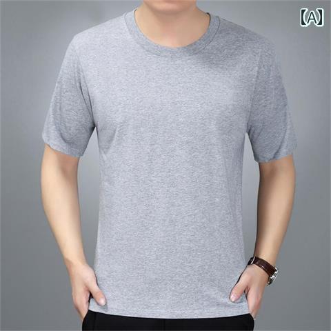 成人男性の ティーシャツ 綿 丸 首 夏 半袖60代お じいさん 汗水 トップス 服カラフルカラーオシャレシンプルスタイル