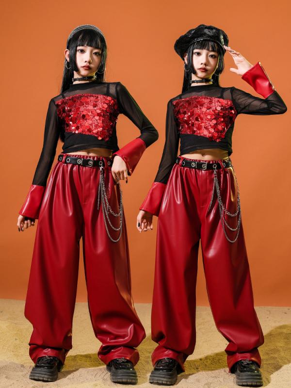 ダンス衣装 ガールズ ジャズダンス チアダンス スパンコール へそ出し トップス パンツ セットアップ 子供 ストリートダンス 練習着 レッスン着 舞台 発表会 演出服 110cm 120cm 130cm 140cm 150cm 160cm 170cm 4,202円