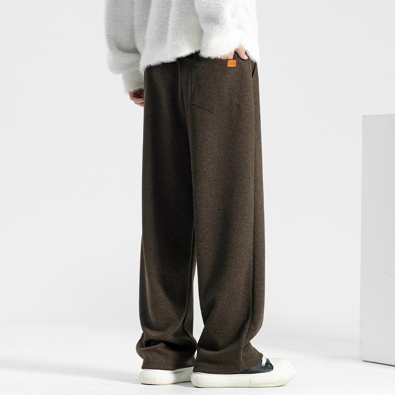 パンツ 男性用 羊毛 ウールパンツ 裏起毛 ズボン メンズ テーパードパンツ ストレートパンツ 厚手 スウェットパンツ ゆったり リラックスパンツ 普段使い 秋冬