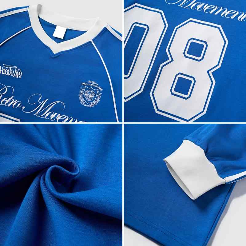Tシャツ メンズ 長袖Tシャツ スポーティー ストリート 丸首 プリント カットソー プルオーバー トップス 彩藍色 大?色 白 鉄グレー ブラック