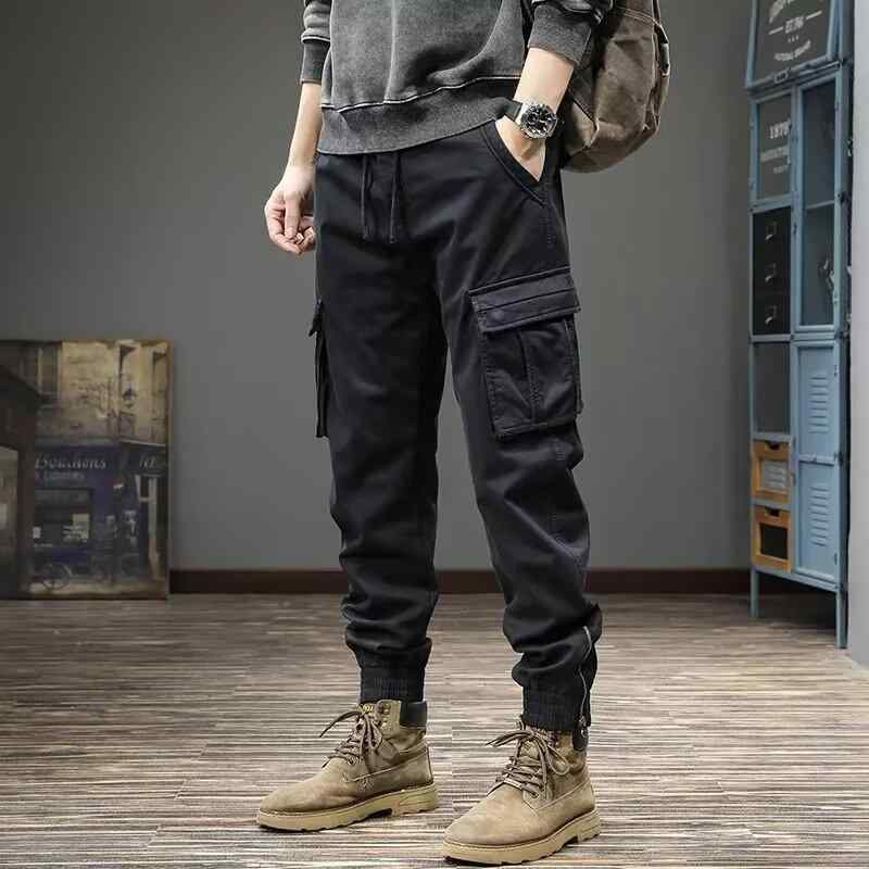 パンツ メンズ 男性用 カーゴパンツ ワークパンツ アウトドア 通勤 ズボン ボトムス 春 リラックス レトロ ストレート ブラック 黒 グリーン M L XL 2XL 3XL 4XL