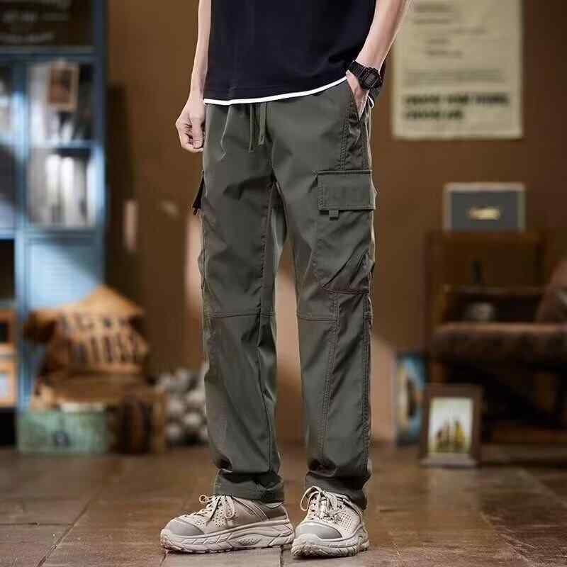 パンツ メンズ 男性用 カーゴパンツ 春夏 ワークパンツ ワイドパンツ ストレートパンツ カジュアルパンツ ルーズ ミリタリー カーキ ブラック グリーン