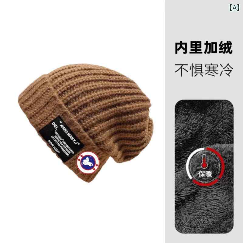グース ニット帽 メンズ .冬用 ウール 帽子 防寒 万能 パイル ハット.カラフルカラー.オシャレシンプルスタイル｜LINEAR shop 11,496円