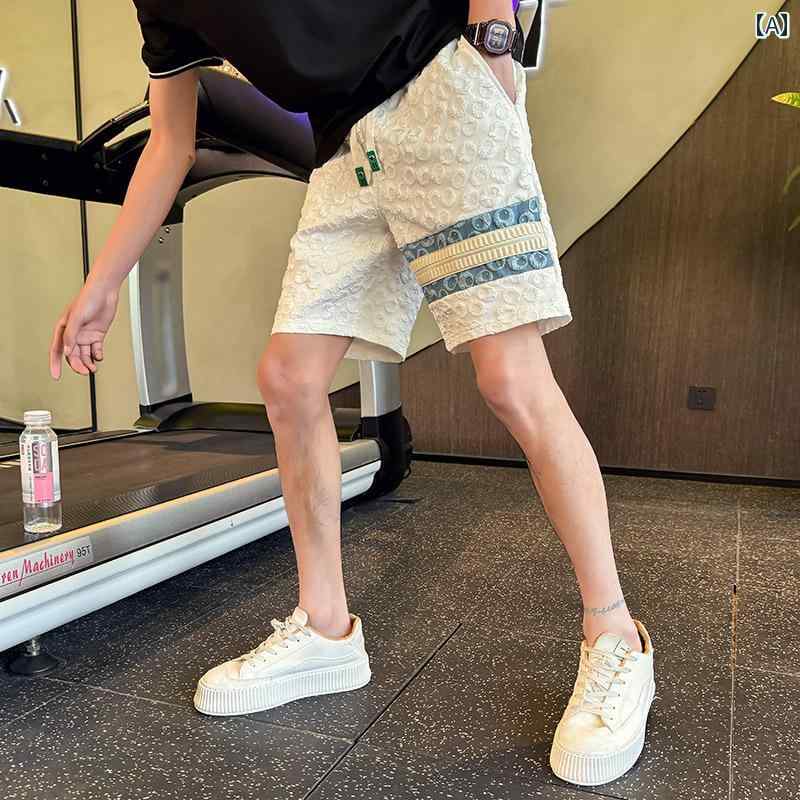 ショートパンツ メンズ カジュアル ゆったり 夏 薄手 ミドル 五分丈 大きい ワンポイント ハーフ アウトドア ルームウェア おしゃれ