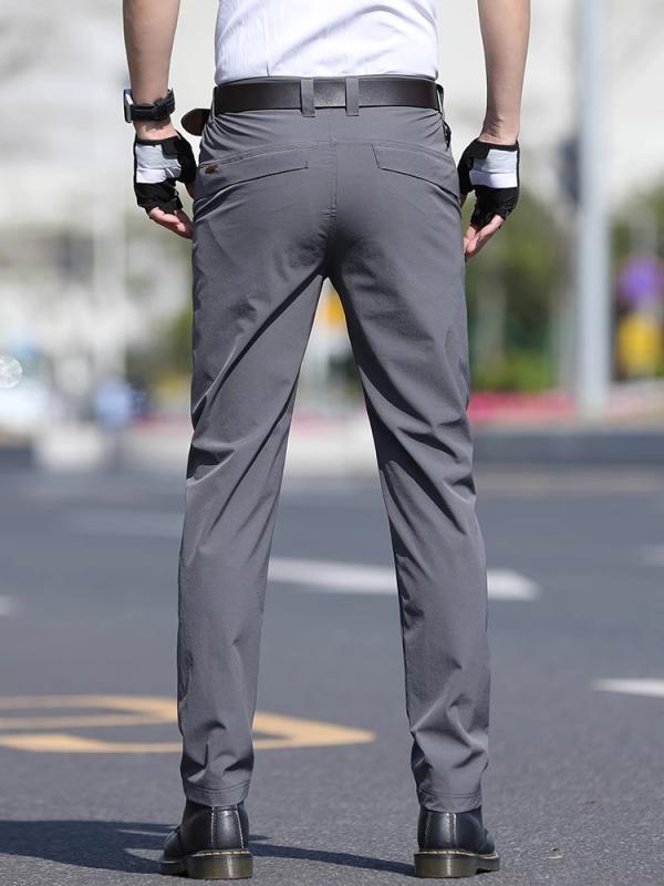 パンツ メンズ 男性用 ワークパンツ カジュアルパンツ ストレッチ ストレート ズボン ボトムス 薄手 無地 春夏 普段使い 作業着 伸縮性 カーキ ブラック ネイビー グレー