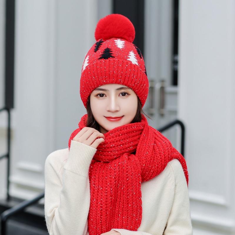 ニット帽 レディース かわいい 防寒 秋冬 暖かい 裏起毛 韓国 おしゃれ ビーニー ネックウォーマー セット ミセス 女性 婦人 ベージュ ピンク 赤 グレー ブラック(x2)