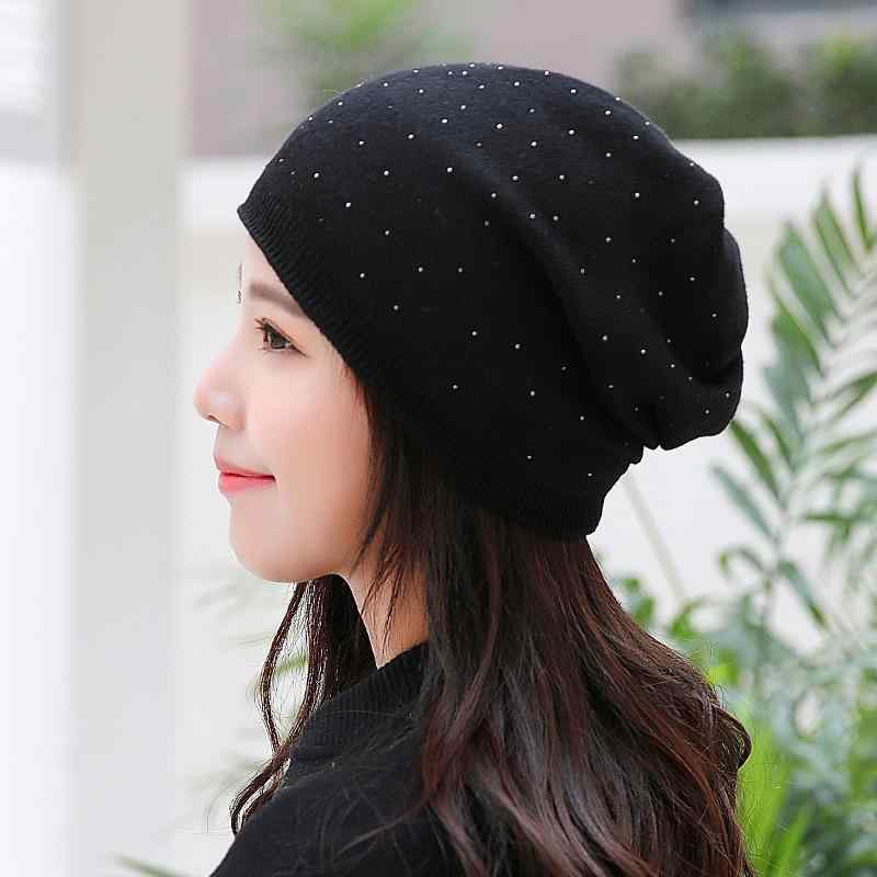 ニット帽 レディース 秋冬 韓国 暖かい ビーニー 婦人用 ウサギ毛混紡 おしゃれ かわいい 防寒 帽子 ブラック ベージュ グレー ピンク(x5)