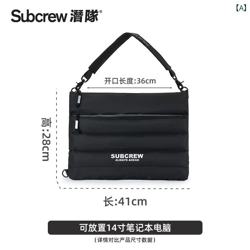ノート パソコン 14インチ コンピューター バッグ 豪華 ニッチ 落下 防止 耐衝撃 シングル ショルダー ハンドバッグ メッセンジャーバッグ 男女兼用