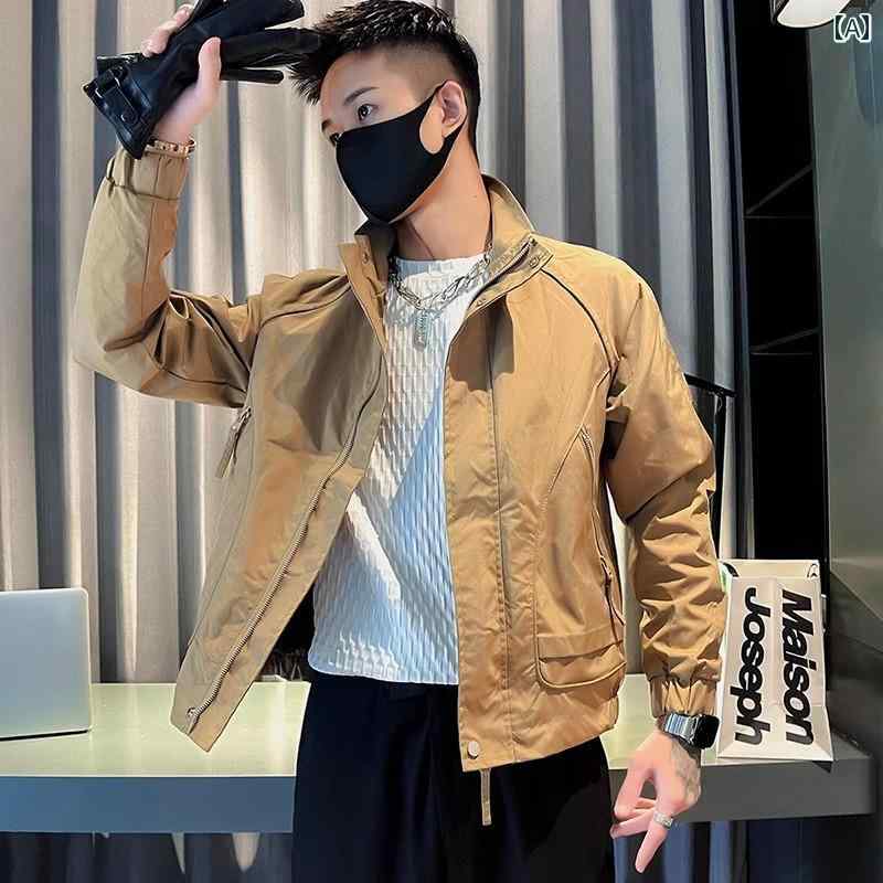 メンズの スタンドカラー ボン バー ジャケット 2025 春秋冬新 スタイル クールで スタイリッシュ ワークウェア カジュアル コットン パッド|LINEAR shop