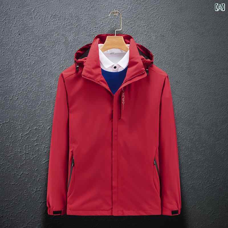 マウンテンパーカー 男女兼用 登山 アウトドア 防風 防水 防寒 ジャケット 春秋冬 黒 赤 紺 グレー 白 S M L XL 2XL 3XL 4XL 5XL 6XL