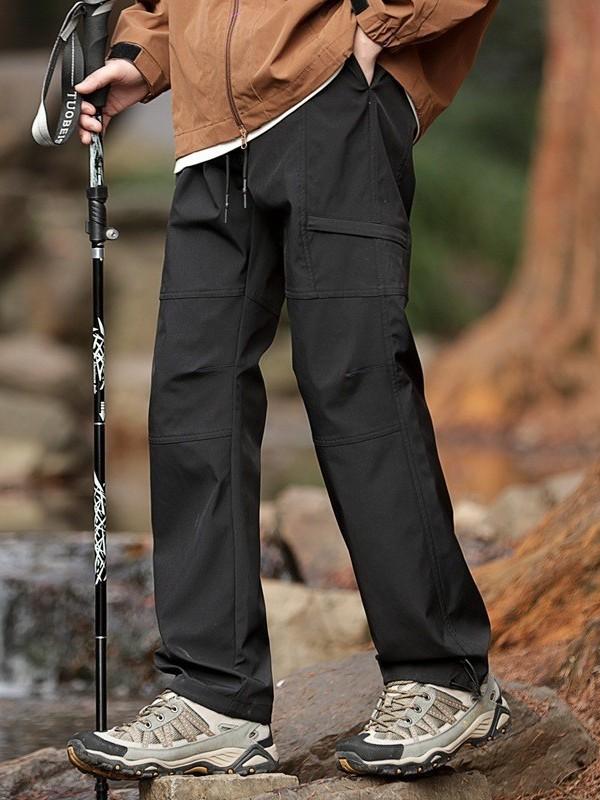 パンツ メンズ レディース アウトドア 登山 防水 防風 ワークパンツ ストレート カーゴパンツ ミリタリーパンツ 秋 男女兼用 ブラック 黒 軍緑｜LINEAR shop