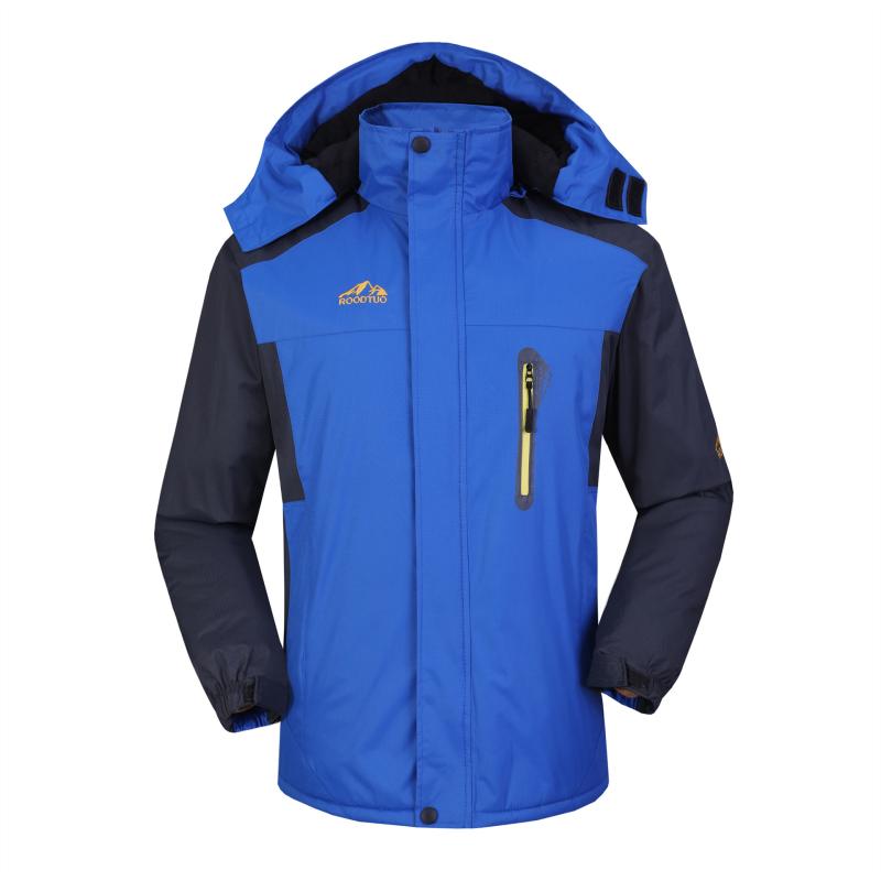 マウンテンパーカー 男性用 裏起毛 登山ウェア 防風 防水 防寒 フード付き ジャケット アウトドア 釣り スキー キャンプ トレッキング 秋冬 軍緑 赤 黒 青 大きいサイズ