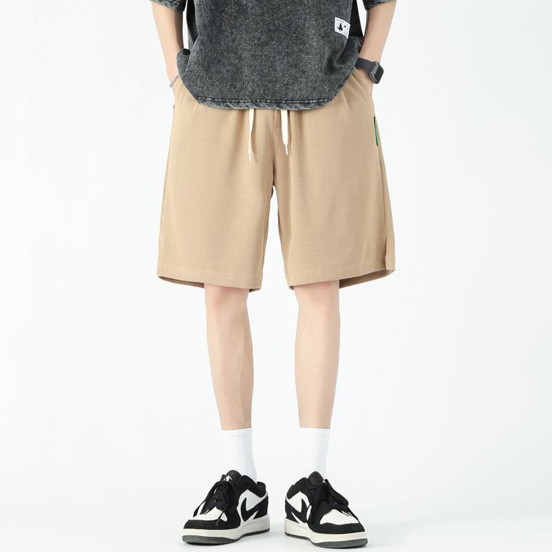 ハーフパンツ 男性用 ポリエステル 普段使い リラックスパンツ 5分丈 黒 ブラック カーキ ダークグレー 伸縮性なし 4,129円