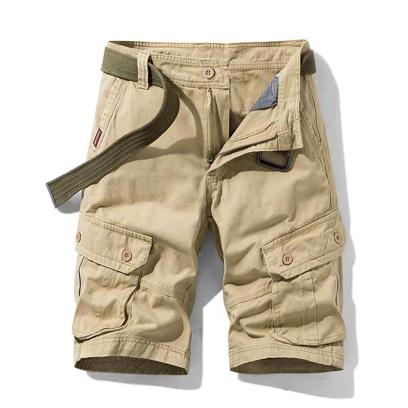 ハーフパンツ 男性用 コットン カーゴパンツ 6分丈 ショートパンツ メンズ 短パン 直筒 ドローストリング ミリタリー 普段使い アウトドア カーキ 軍緑