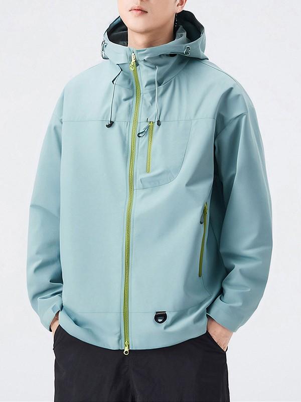 マウンテンパーカー レディース メンズ 薄手 防水 防風 登山ウェア アウトドア ジャケット 春秋 男女兼用 ポリエステル ブラック グリーン パープル オレンジ グレー