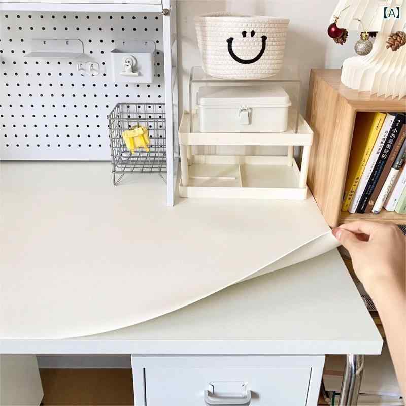 白の. デスク マット. カスタマイズ 可能な カット 女性 防水 耐 油 .カラフルカラーオシャレシンプルスタイル