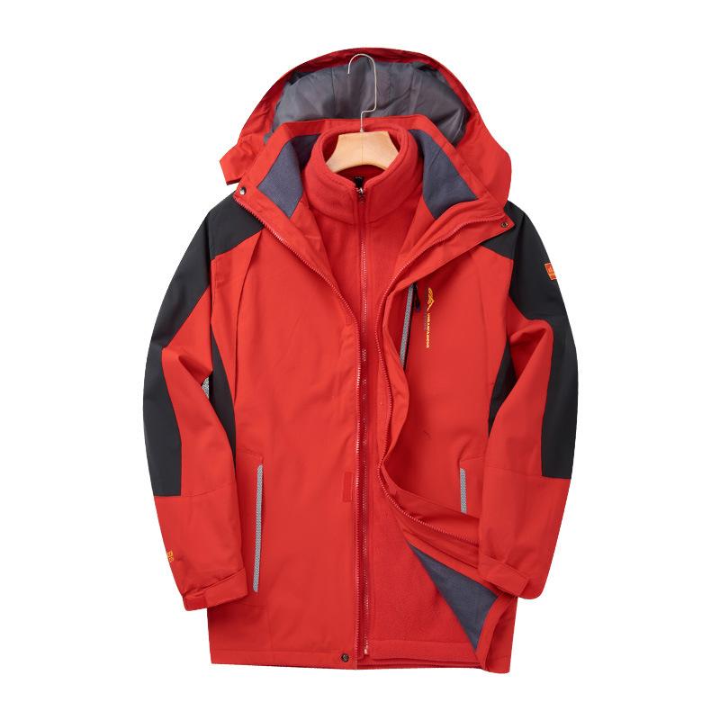 マウンテンパーカー メンズ レディース 防風 防水 防寒 登山ウェア アウトドア ジャケット 秋冬用 釣り ウェア 取り外し可能 フリース インナー付き 作業服