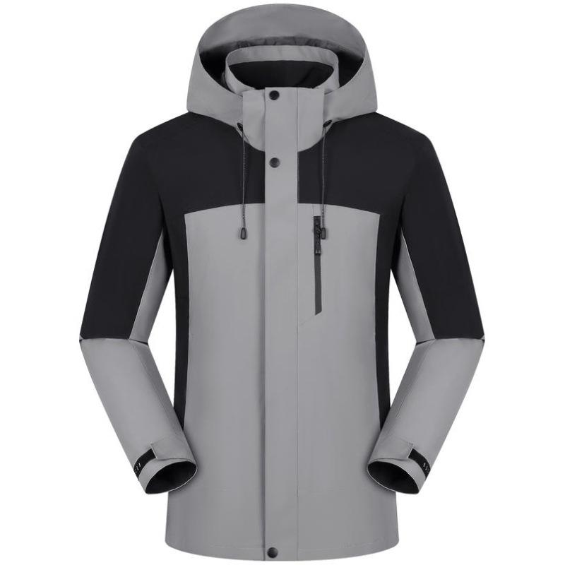 マウンテンパーカー 男女兼用 3way 防風 防水 アウター 登山ウェア トレッキングウェア 裏起毛 フリース 取り外し可能 秋冬 アウトドアウェア S M L XL XXL XXXL ブラック グレー グリーン1