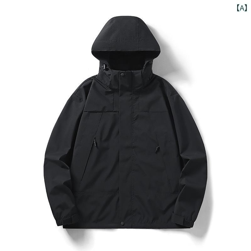 マウンテンパーカー 男女兼用 3way 取り外し可能 フリースインナー 厚手 防風 防水 アウトドア 登山ウェア 秋冬 ブラック カーキ アイボリー ピンク XS S M L XL 2XL 3XL 4,055円