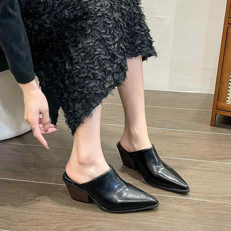 サンダル レディース おしゃれ ミュール 婦人靴 スリッパ 合成皮革 かわいい 黒 白 ぺたんこ ローヒール 歩きやすい 履きやすい 韓国風 フラット バックストラップ クッション スクエアトゥ