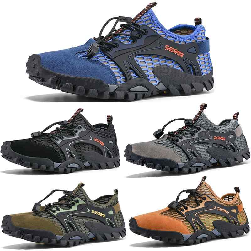 シューズ 男性用 溯渓シューズ 登山靴 トレッキングシューズ ウォーターシューズ アウトドア 通気性 耐摩耗 排水 速乾 軽量 ローカット 黒 緑 グレー ブラウン 大きいサイズ