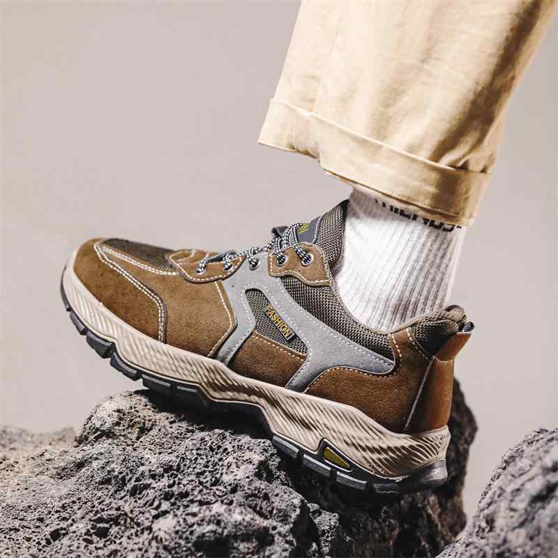 登山靴 男性用 大きいサイズ アウトドアシューズ メッシュ 溯渓シューズ トレッキングシューズ 滑り止め 春夏秋冬 ブラック ブラウン 軽量 通気性