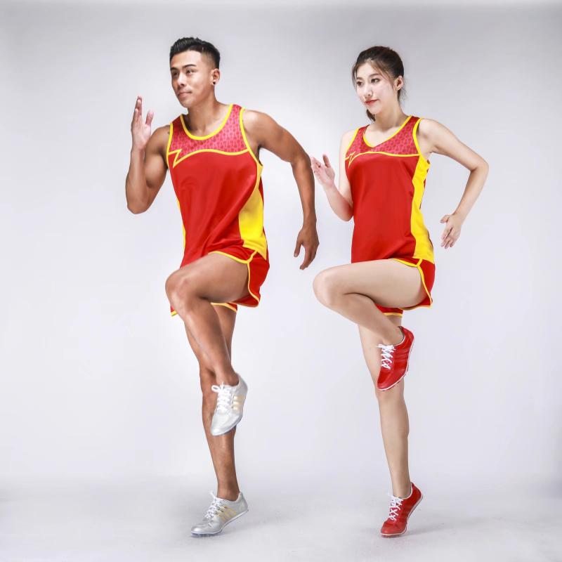 ジャージ 上下セット 男性用 ランニングウェア 陸上競技 短距離走 マラソン トレーニングウェア 吸湿速乾1
