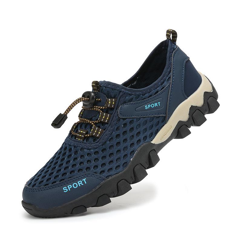 登山靴 メンズ 男性用 ローカット 通気性 メッシュ 網目 軽登山靴 ハイキング トレッキング 遠足 旅行 アウトドア ブラック ブルー グレー カーキ