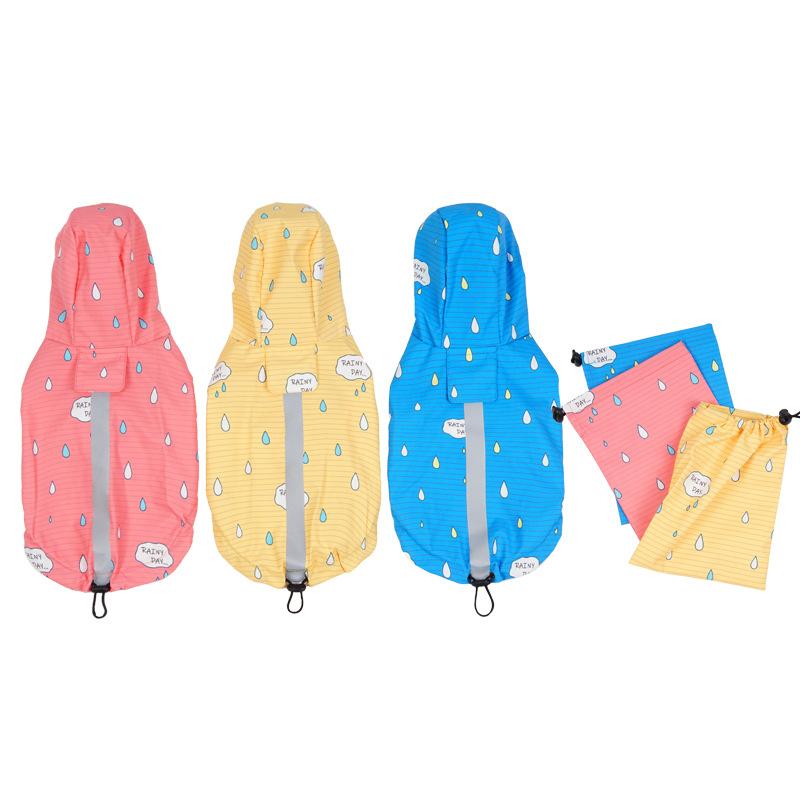 犬用レインコート 小型犬用 ペット用雨具 テディ ヨークシャーテリア ビションフリーゼ 防水 散歩着 かわいい パステルカラー1