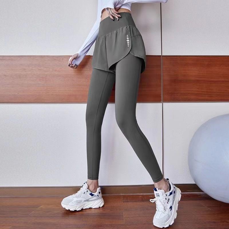 ヨガパンツ レディース ハイウエスト ヒップアップ ストレッチ レギンス スパッツ 吸湿速乾 伸縮性 ポリエステル ブラック グレー ネイビー パープル1