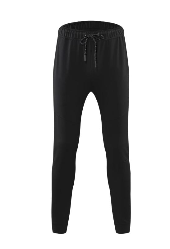 パンツ 男性用 スウェットパンツ ストレート 裾絞り ジャージパンツ ルームウェア 部屋着 普段使い 春秋 綿 伸縮性 ブラック 花灰1