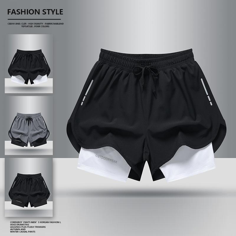 ハーフパンツ メンズ 男性用 スポーツ 短パン ランニング マラソン 接触冷感 吸湿速乾 ポリエステル 普段使い トレーニング ウェア 黒 ブラック 4,439円