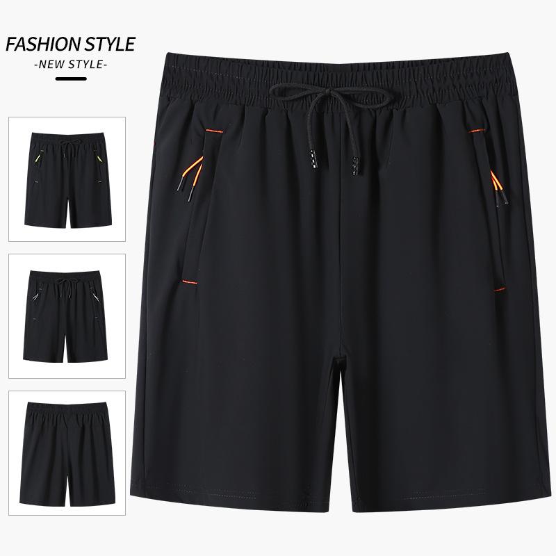 ショートパンツ 男性用 ランニング トレーニング スポーツ ウェア 夏用 接触冷感 吸湿速乾 ハーフパンツ 大きいサイズ 伸縮性 ナイロン ブラック オレンジ系 グリーン系 グレー系
