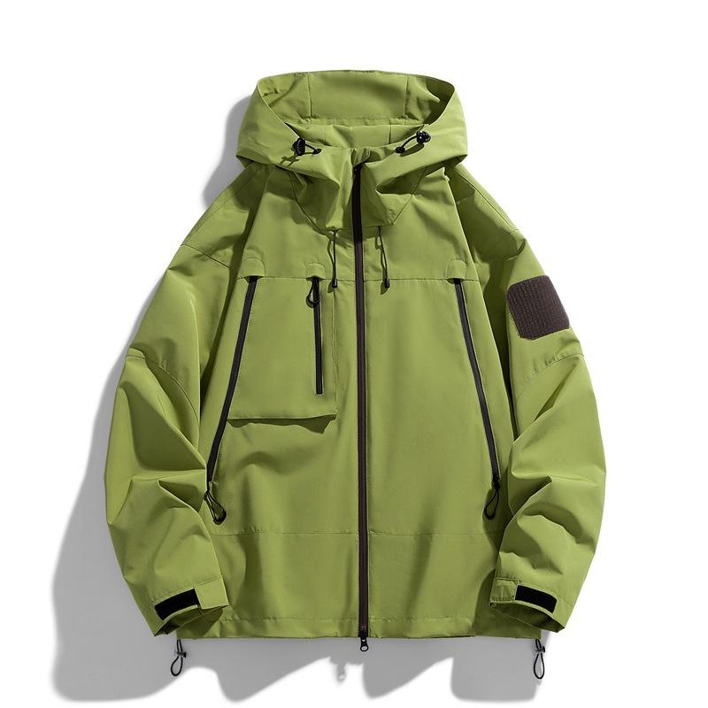 ジャケット メンズ 男性用 ブルゾン ジャンパー アウター カジュアル スポーツ ウェア 撥水 防風 無地 アイボリー パープル レモン オレンジ ブラック 秋冬