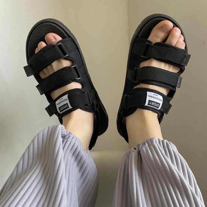 サンダル 男性用 スポーツサンダル アウトドア ビーチサンダル 滑り止め 衝撃吸収 通気性 涼しい メッシュ 快適 疲れない 黒 ブラック 白 ホワイト 赤 レッド グレー1