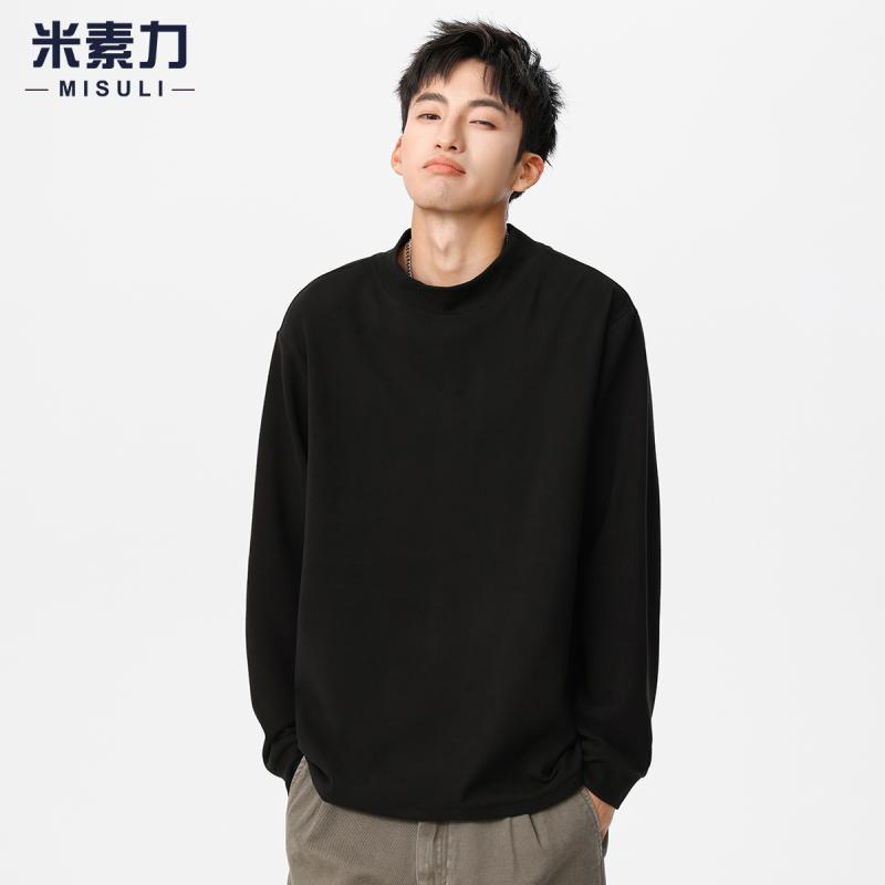 Tシャツ メンズ 男性用 秋冬 接触冷感 無地 ハイネック インナー 長袖 Tシャツ 部屋着 普段使い カットソー トップス