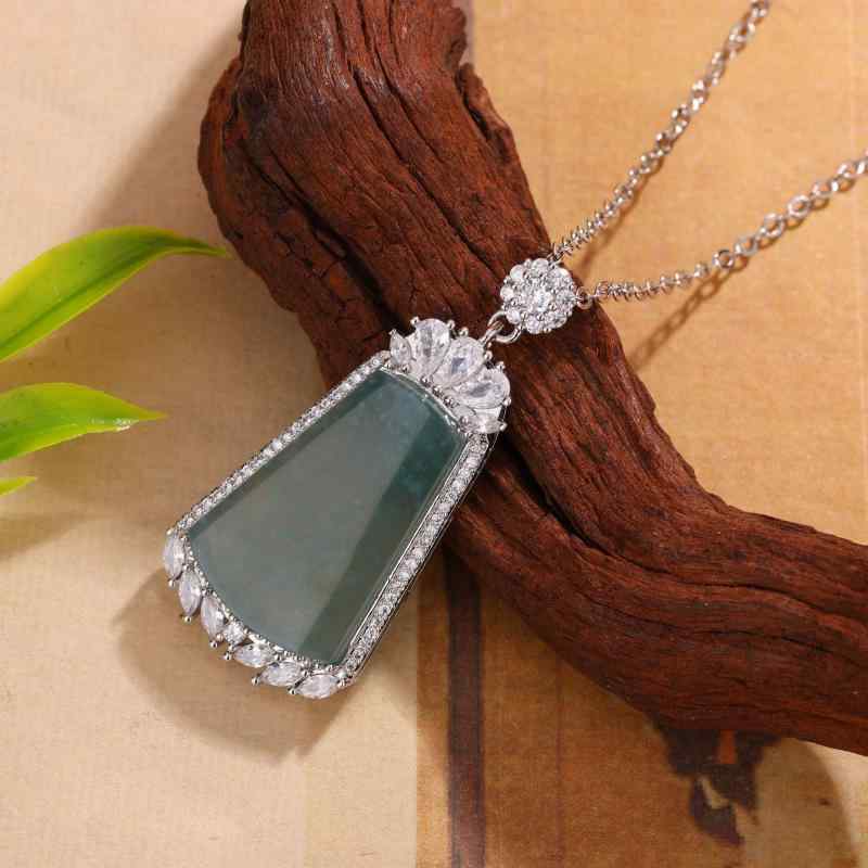 楽天市場】天然石 ネックレス 台湾翡翠 8mm ジェイド ひすい 緑