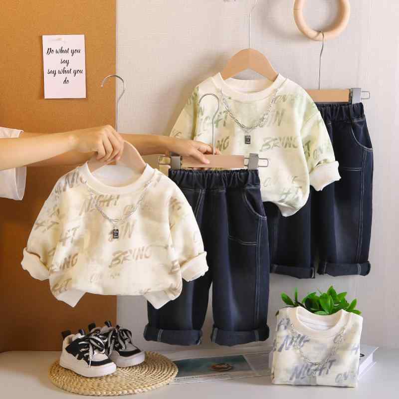 キッズ 子供用 春秋 スウェット セットアップ 長袖 長ズボン 2点セット 幼児 普段着 かわいい おしゃれ 綿80% 80cm 90cm 100cm 110cm 120cm