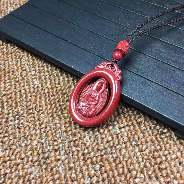 ネックレス メンズ 紫金砂 観音 ペンダント お守り 1