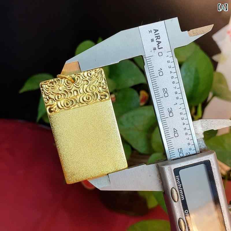 ネックレス メンズ レディース 沙金 中サイズ ペンダント ラッキーアイテム 中国風 銅メッキ ゴールドアクセサリー 個性 汕尾