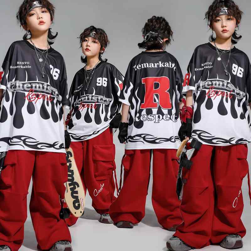 社交ダンス御召しもの キッズ 御坊っちゃん うしろ帯 御居処跳ねる 社交ダンス御召しもの セットアップ 半袖 ズボン 上下仕掛ける 赤ちゃん 表どおり社交ダンス 訓練を受ける着 一こま公演服 ポリエステル 黒いこと 赤いこと