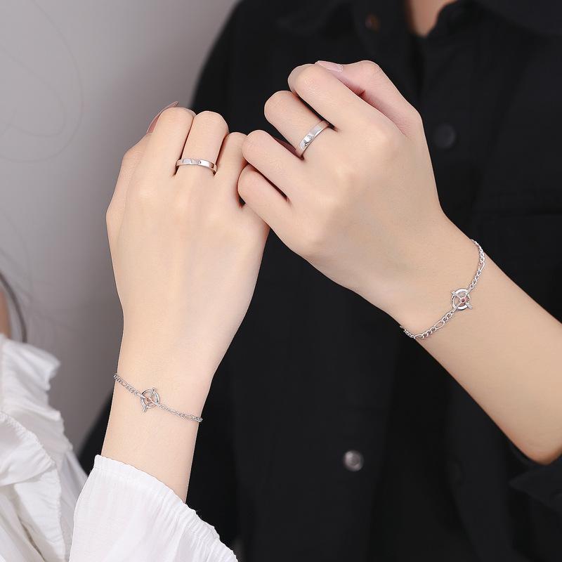 アクセサリー レディース S925 シルバー ネックレス ブレスレット リング 3点セット 軽奢 上品 おしゃれ 小物 カップル スタイル 普段使い パーティー 結婚式 デート