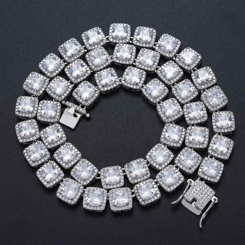 ネックレス 男性用 ヒップホップ アクセサリー 10mm ジルコニア チェーン メンズ 個性 ストリート ジュエリー 幅広 ラッキーアイテム 電気メッキ加工 4,544円