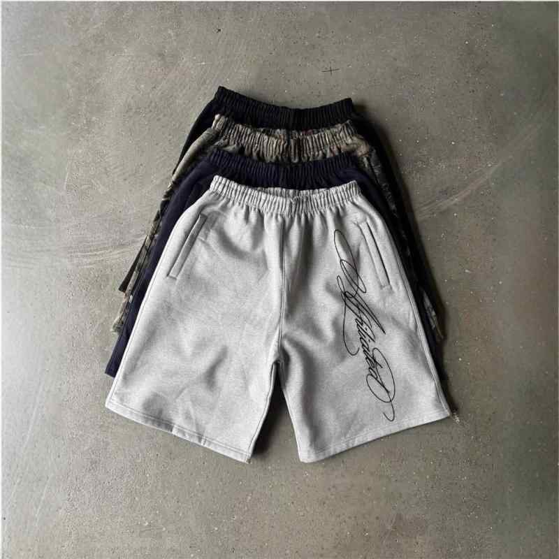 ショートパンツ 男性用 ウォッシュ加工 ストリートスタイル リラックスフィット 直筒パンツ 綿混紡 春夏 普段使い グレー 迷彩柄 ネイビー ブラック