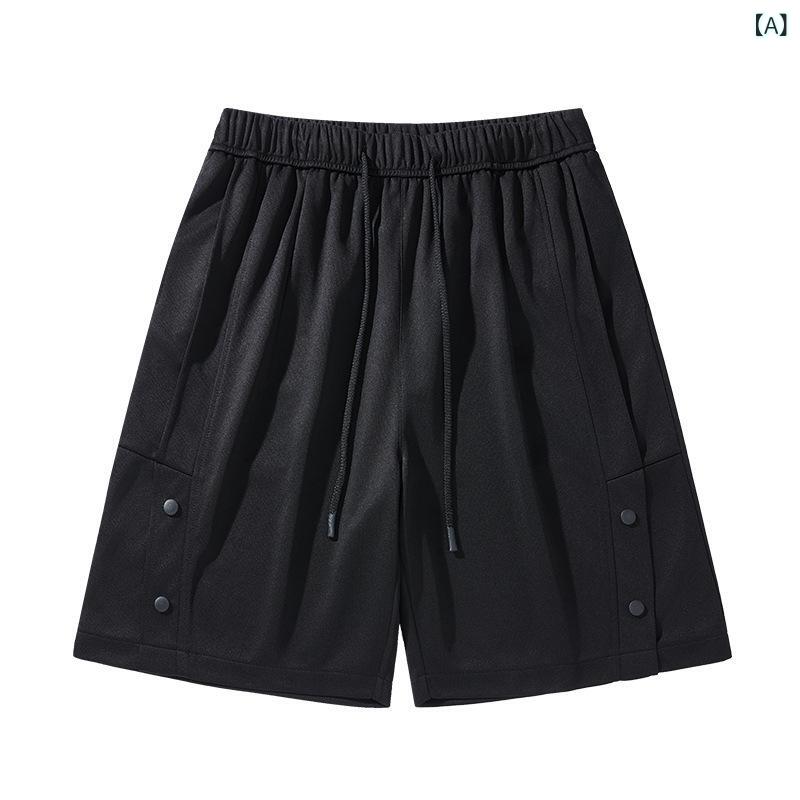 ハーフパンツ メンズ 男性用 イージーパンツ ニット 5分丈 膝丈 ゆったり ルームウェア 部屋着 普段使い ブラック 黒 グレー