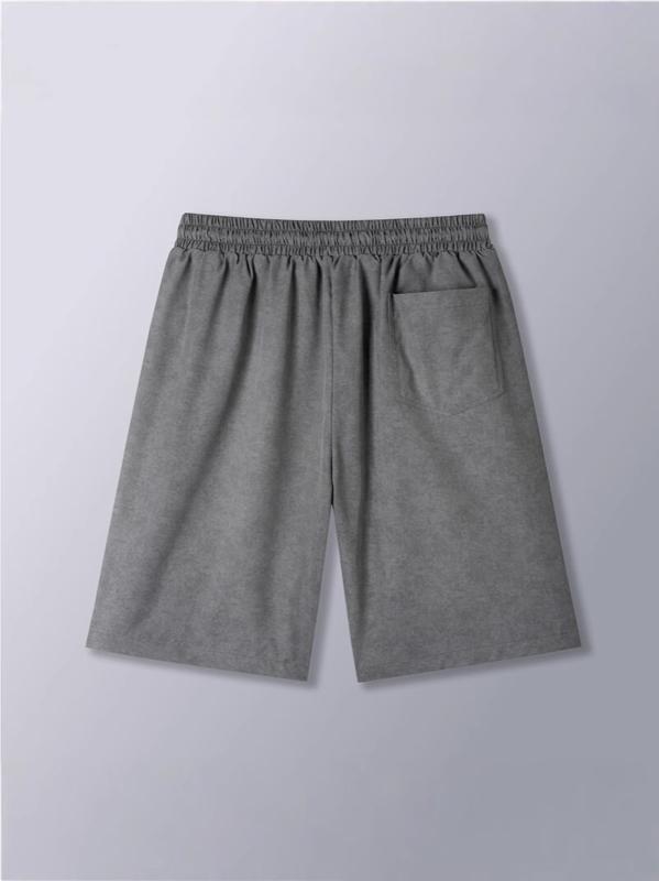 ハーフパンツ 男性用 ポリエステル グレー 黒 コーヒー色 通気性 短パン リラックス ゆったり 普段使い