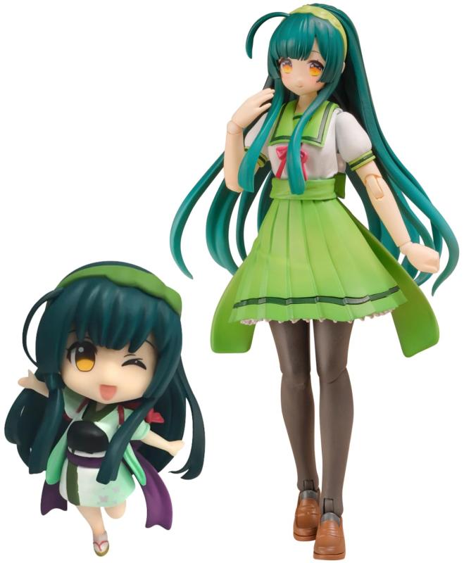 【中古】ピーエムオフィスエー(PLUM) プラフィア 東北ずん子 ミニフィギュア同梱セット 全高約130mm 1/12スケール 色分け済みプラモデル 組立キット PP229