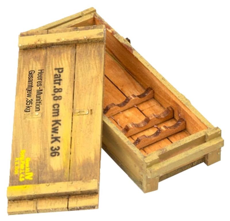 【中古】ソルモデル 1/16 第2次世界大戦 ドイツ軍 タイガー1 重戦車用 8.8cm KwK 36 L/56 榴弾用弾薬箱 2個入 レジンキット MM455