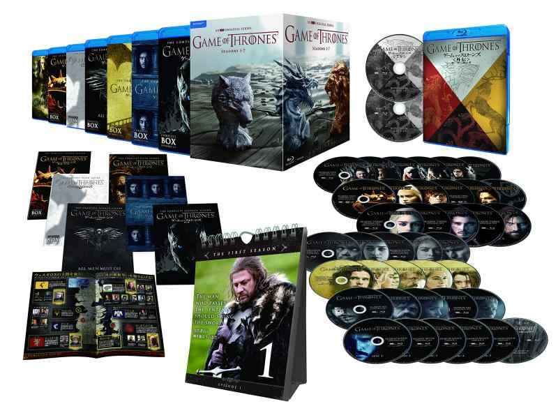【中古】競り合い・オブ・スローンズ 第一~第七章 青み花の冠・ボックス席 (初回生み出すこと/35枚組+賞与金・レコード盤5枚付) [Blu-ray]
