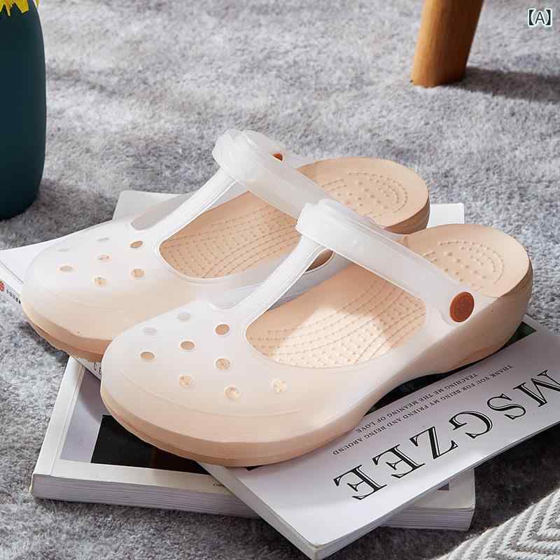 ナースホール シューズ 女性用 妊婦用 サンダル 夏用 滑り止め 厚底 ゼリー ビーチ アウトドア用 ソフト ソール スリッパ 妊婦女性用ナースサンダル クールフルーツジェリーサンダル
